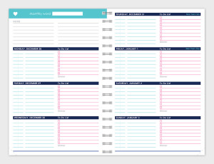 Ashley Shelly Planner Weekly Spread