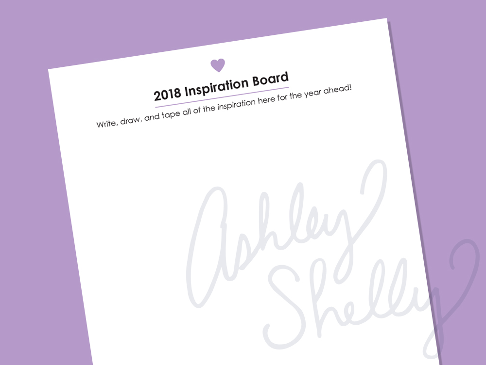 Ashley Shelly Planner Inspiration Board 2018