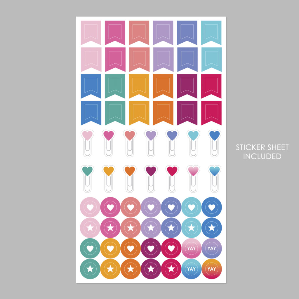 2024 Ashley Shelly Planner Signature Daily Rainbow Floral   Ashley Shelly Planner 2024 Stickers 1024x1024 