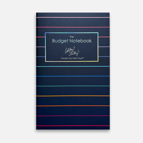 2025-ashley-shelly-budget-notebook-navy-rainbow-stripe