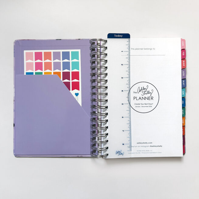 2026 Ashley Shelly Planner: Signature Weekly Horizontal - Lavender Floral - Image 2