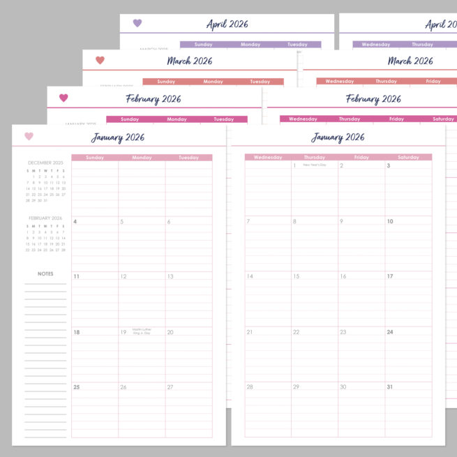 2026 Ashley Shelly Planner: Signature Weekly Vertical - Navy Holofoil Dot - Image 6